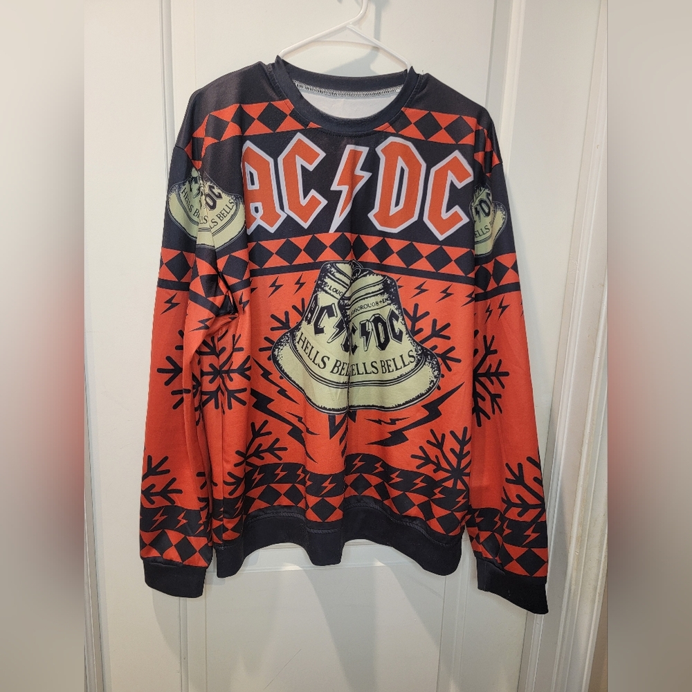 AC/DC Hells Bells Holiday Sweatshirt Size L/XL
